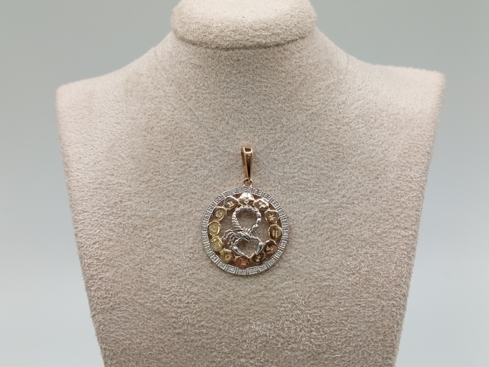 ПОДВЕСКА ЗНАК ЗОДИАКА СКОРПИОН (Au 585)