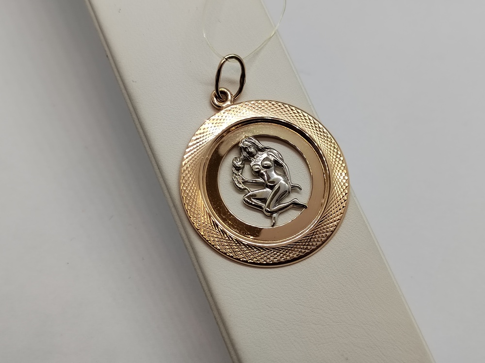 5642А/дева ПОДВЕСКА ЗНАК ЗОДИАКА ДЕВА (Au 585)