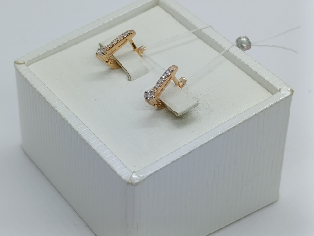 СКМИ585 СЕРЬГИ С КАМНЯМИ (Au 585)