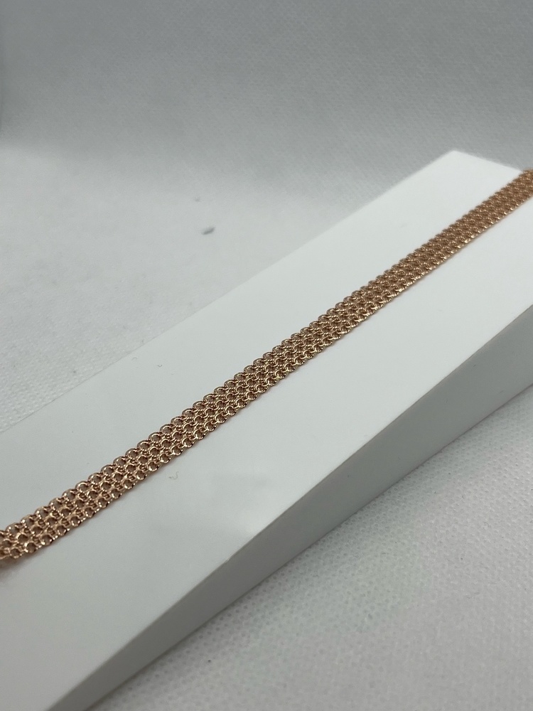 БРАСЛЕТ ПОЛНОВЕСНЫЙ Бисмарк тройной (Au 585)