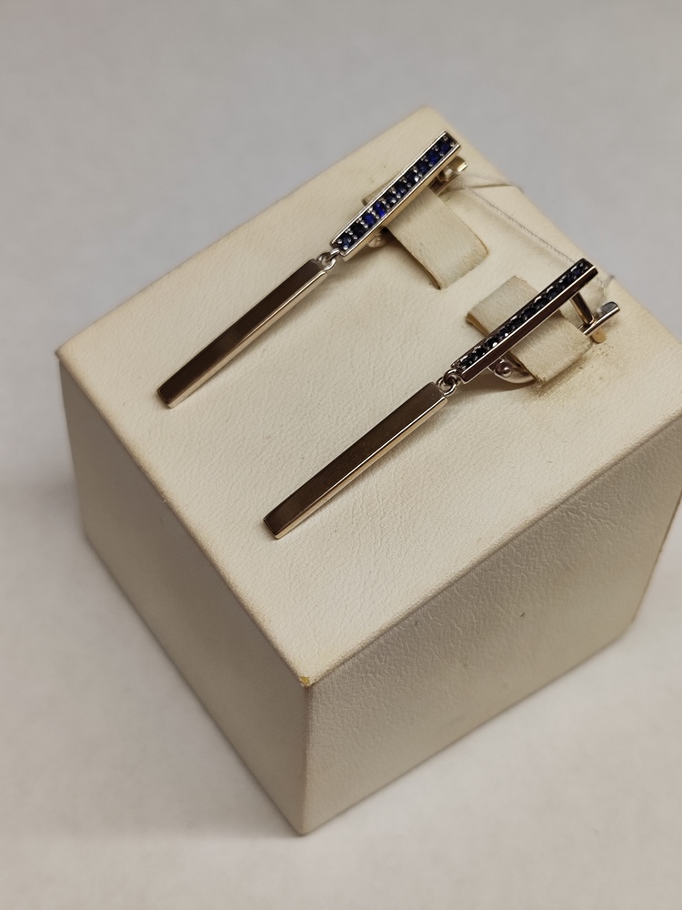 СКМИ585 СЕРЬГИ С КАМНЯМИ (Au 585)