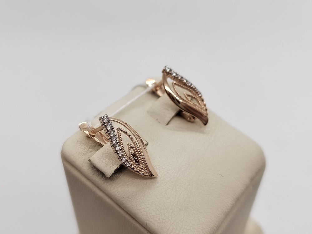 СКМИ585 СЕРЬГИ С КАМНЯМИ (Au 585)