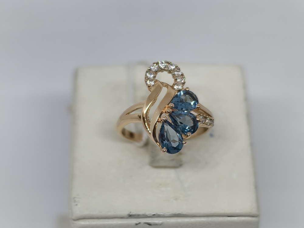 КОЛКМИ585 КОЛЬЦО С КАМНЯМИ (Au 585)