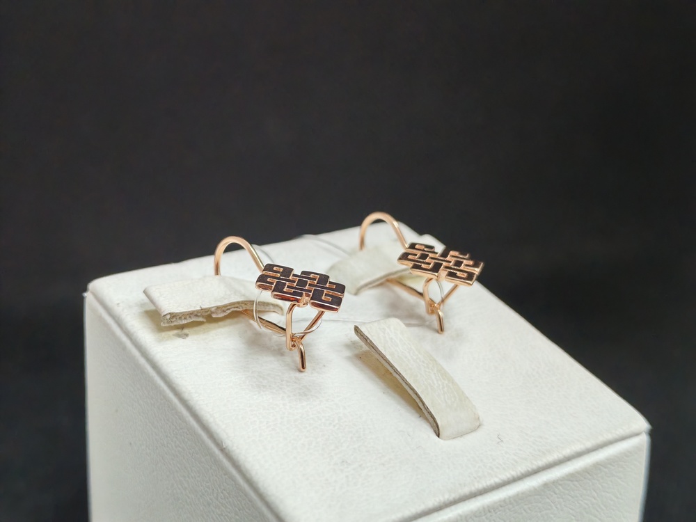 СЕРЬГИ ПЕТЕЛЬКА без камня (Au 585)