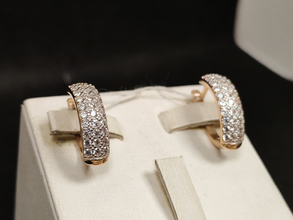 СКМИ585 СЕРЬГИ С КАМНЯМИ (Au 585)