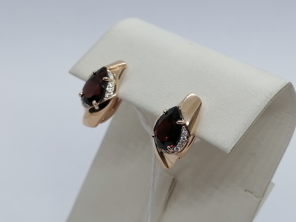 СКМИ585 СЕРЬГИ С КАМНЯМИ (Au 585)