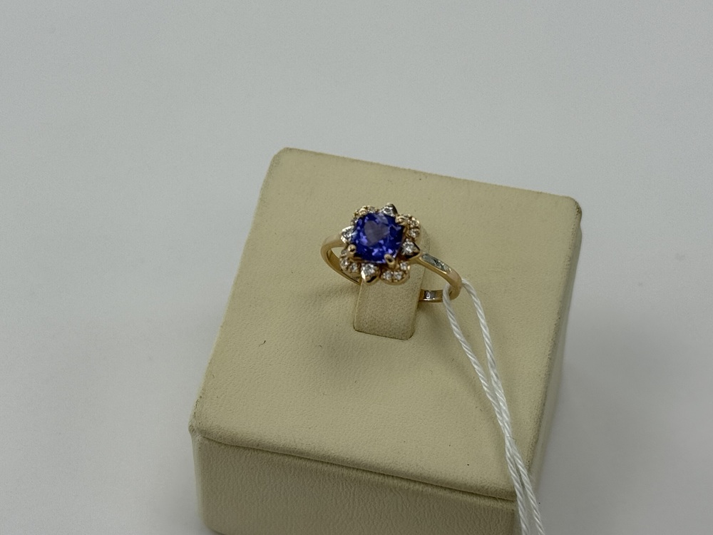 КОЛЬЦО С КАМНЯМИ (Au 585)