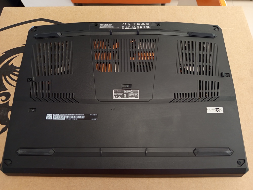 Ноутбук MSI GP66 Leopard; Core i7-11800H, GeForce RTX 3070, 16 Гб, 500 Гб, Нет