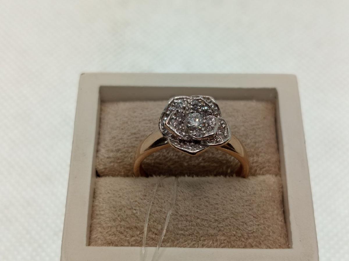 КОЛЬЦО С КАМНЯМИ (Au 585)