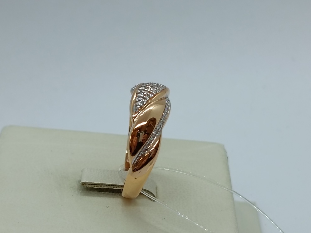 КОЛЬЦО С КАМНЯМИ (Au 585)