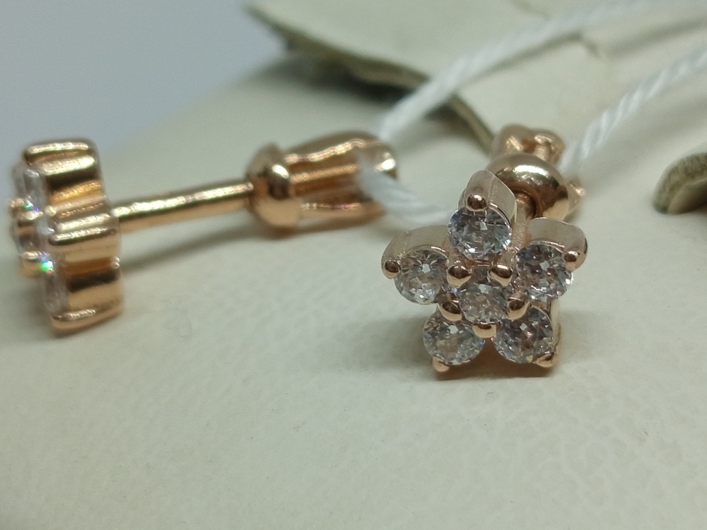 СПУС585 СЕРЬГИ ПУСЕТЫ (Au 585)