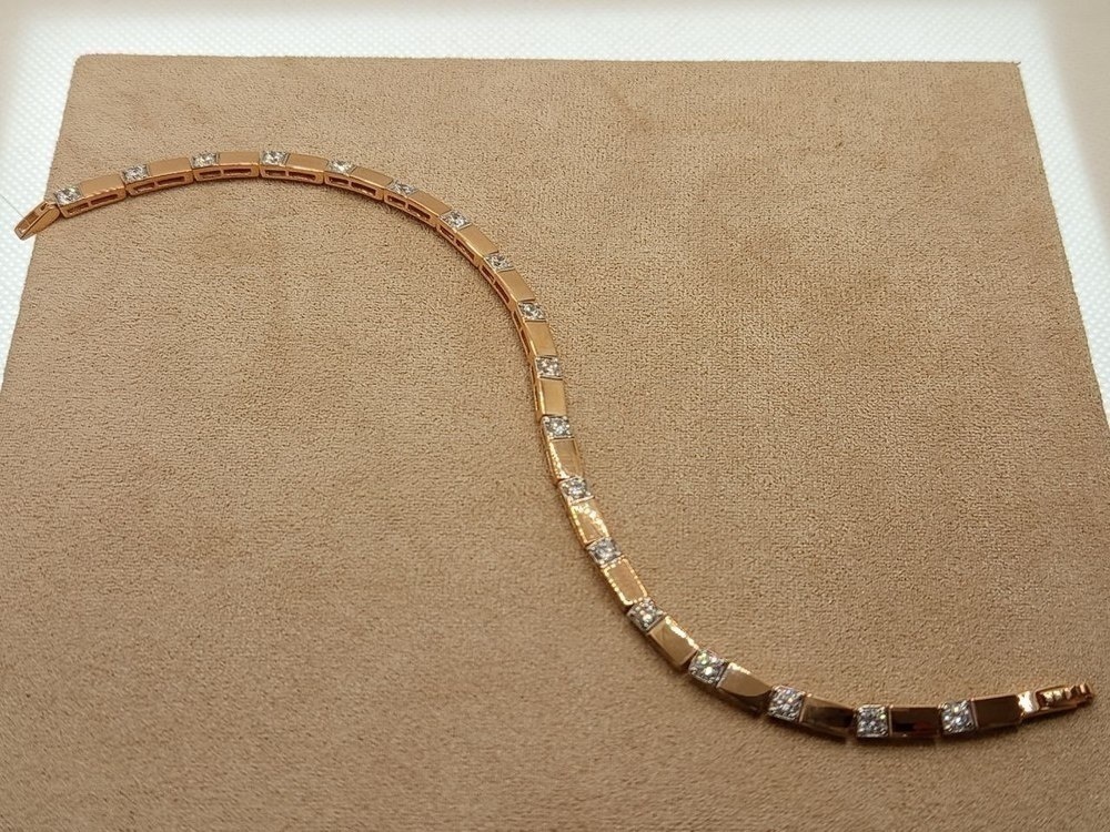 БРАСЛЕТ ФАНТАЗИЯ с камнями (Au 585)