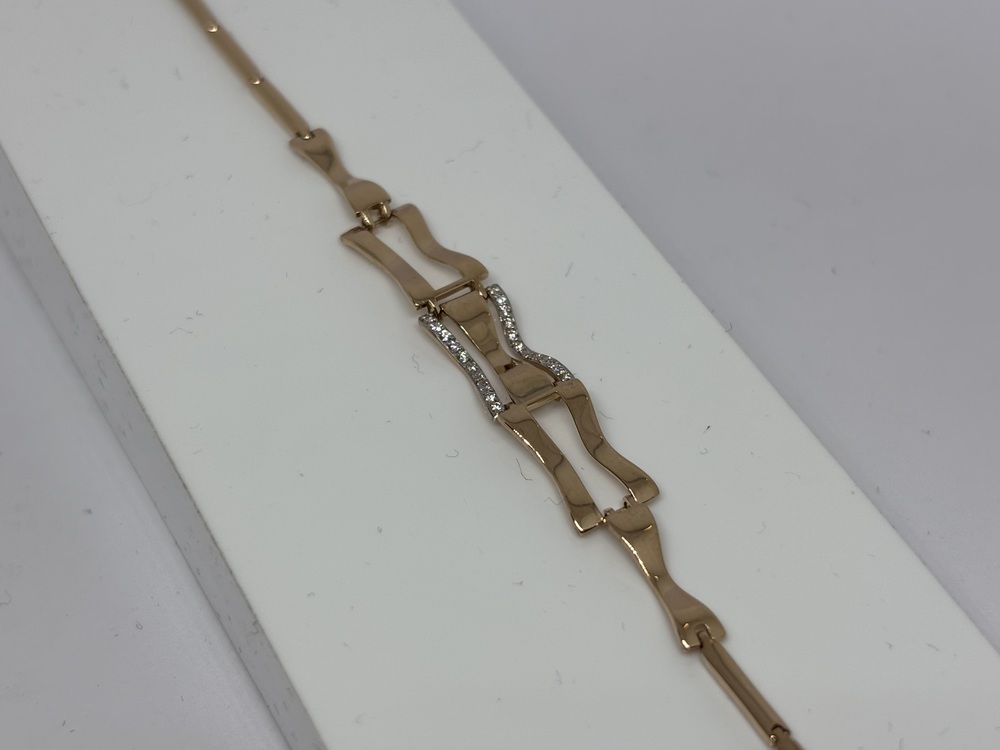 БРАСЛЕТ ФАНТАЗИЯ с камнями (Au 585)