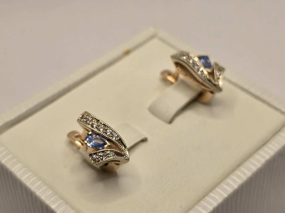 СЕРЬГИ С КАМНЯМИ (Au 585)