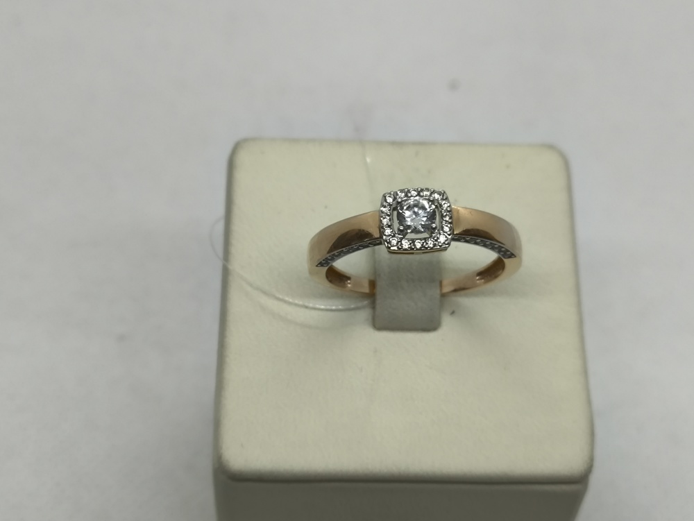 КОЛЬЦО С КАМНЯМИ (Au 585)