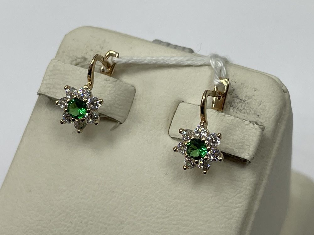 СКМИ585 СЕРЬГИ С КАМНЯМИ (Au 585)