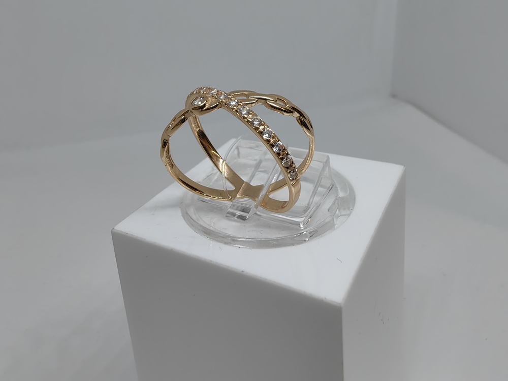 11008 КОЛЬЦО С КАМНЯМИ (Au 585)