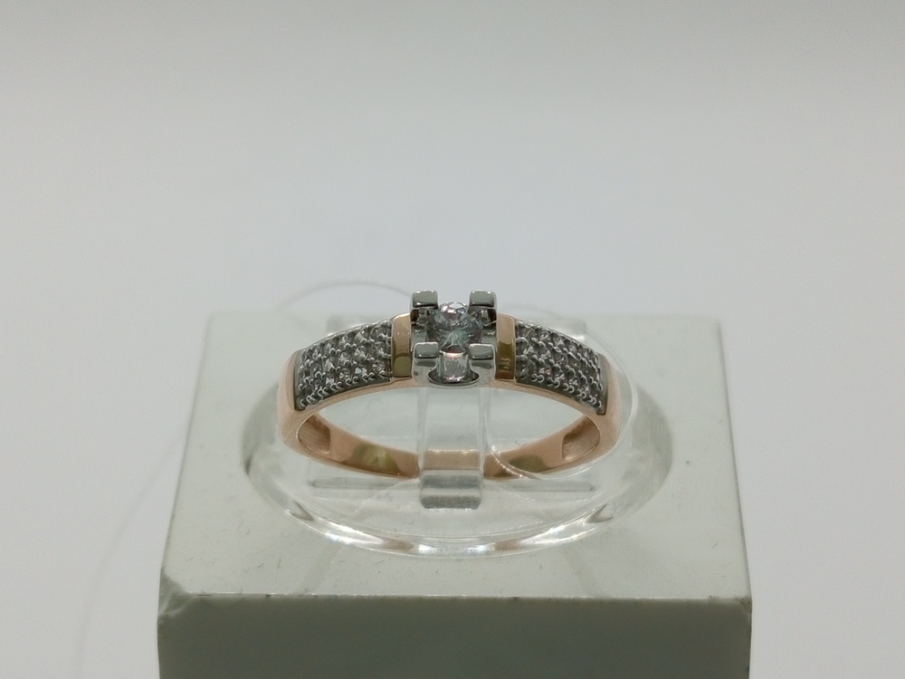 КОЛЬЦО С КАМНЯМИ (Au 585)