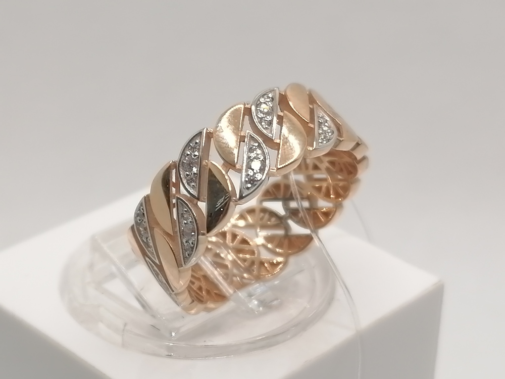 КОЛЬЦО С КАМНЯМИ (Au 585)