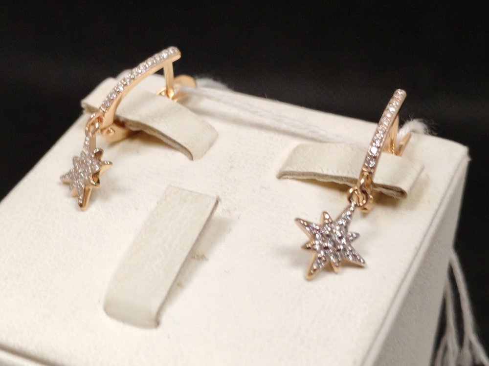 СКМИ585 СЕРЬГИ С КАМНЯМИ (Au 585)