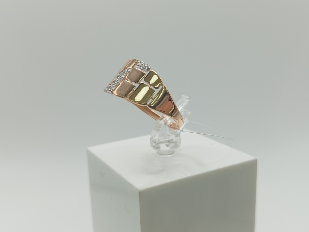 КОЛЬЦО С КАМНЯМИ (Au 585)