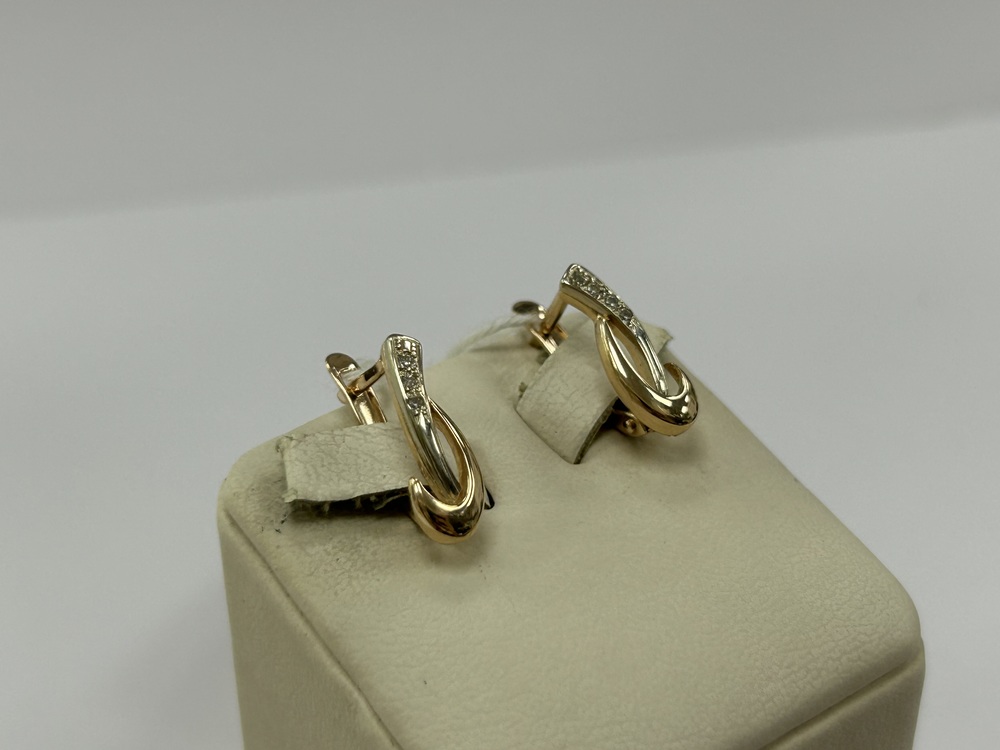 СКМИ585 СЕРЬГИ С КАМНЯМИ (Au 585)