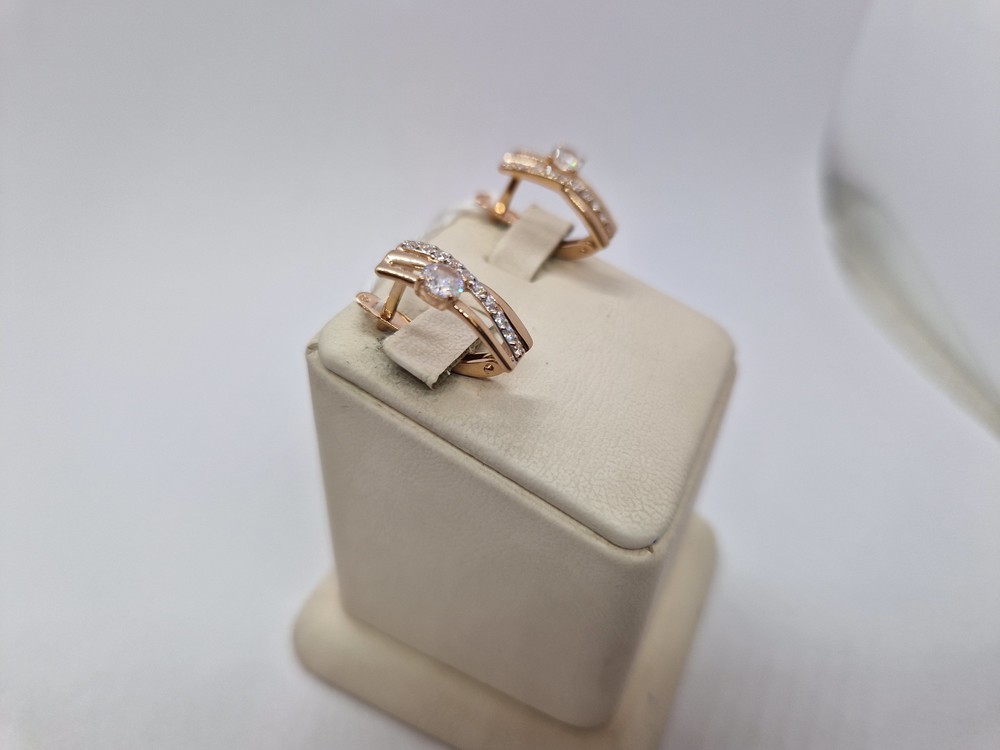 СКМИ585 СЕРЬГИ С КАМНЯМИ (Au 585)