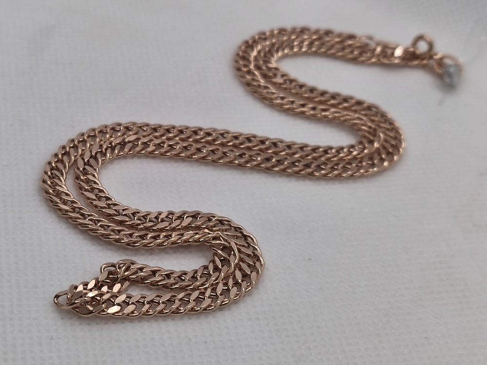 ЦЕПЬ ПУСТОТЕЛАЯ Ромб двойной (Au 585)