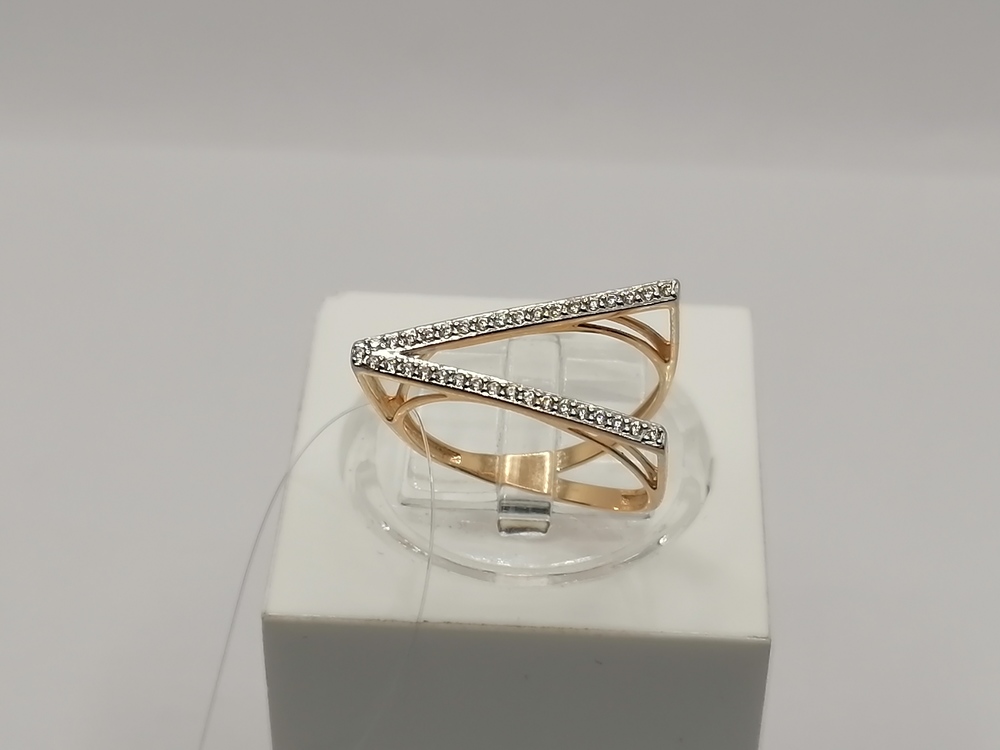 КОЛЬЦО С КАМНЯМИ (Au 585)