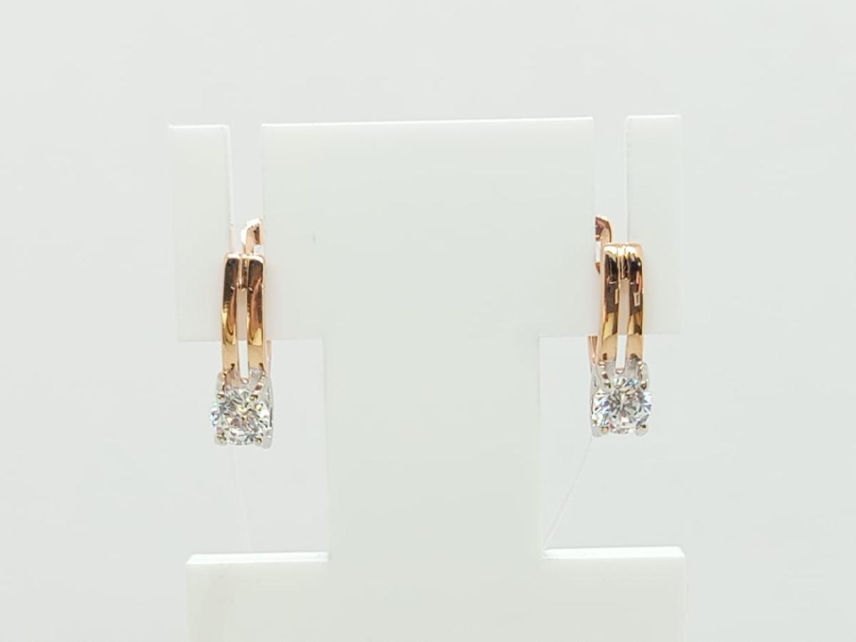 СЕРЬГИ С КАМНЕМ (Au 585)