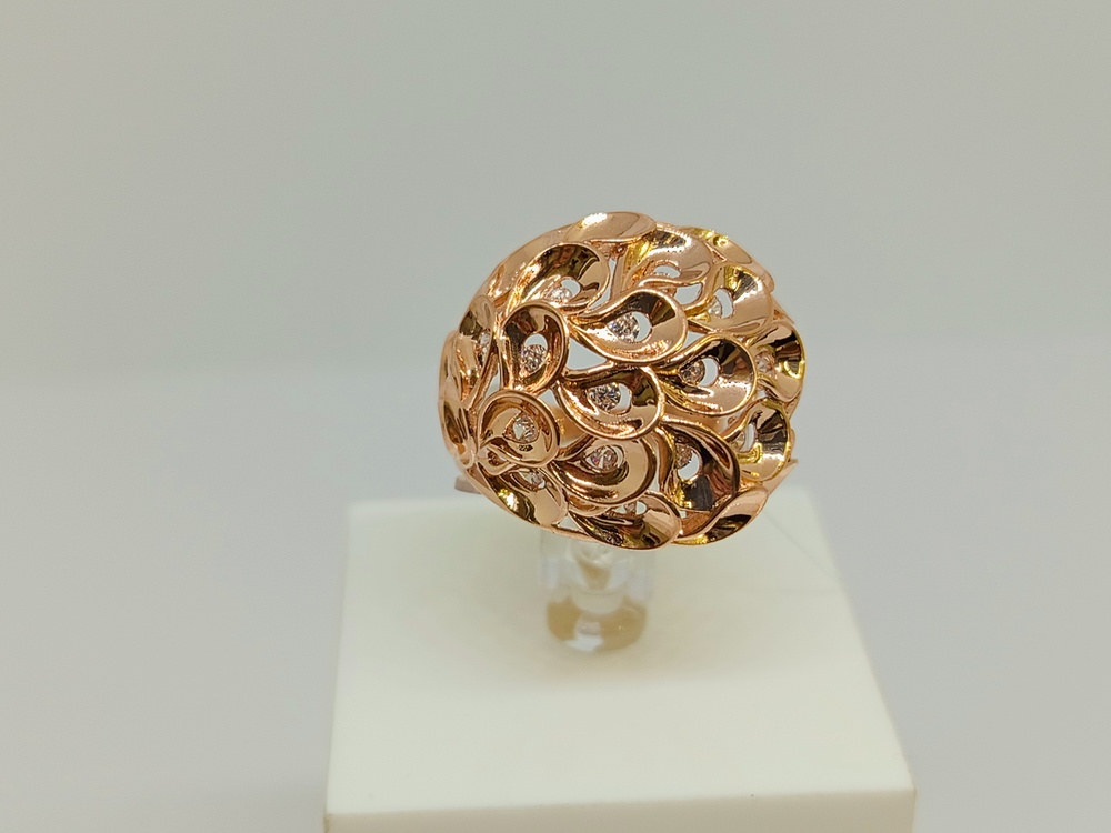 КОЛЬЦО С КАМНЯМИ (Au 585)