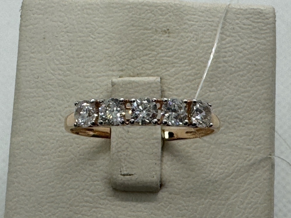 КОЛЬЦО С КАМНЯМИ (Au 585)