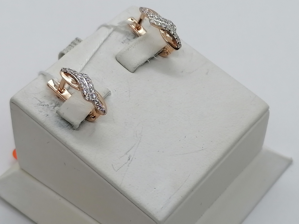 СКМИ585 СЕРЬГИ С КАМНЯМИ (Au 585)