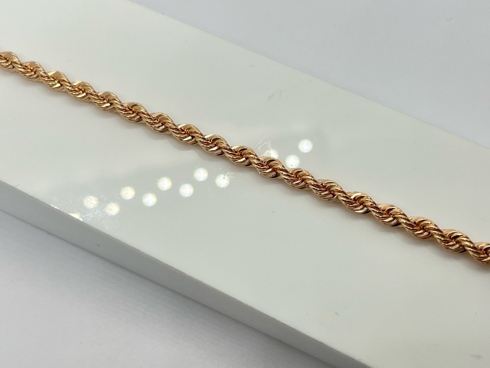 БРАСЛЕТ ПУСТОТЕЛЫЙ Веревка (Au 585)