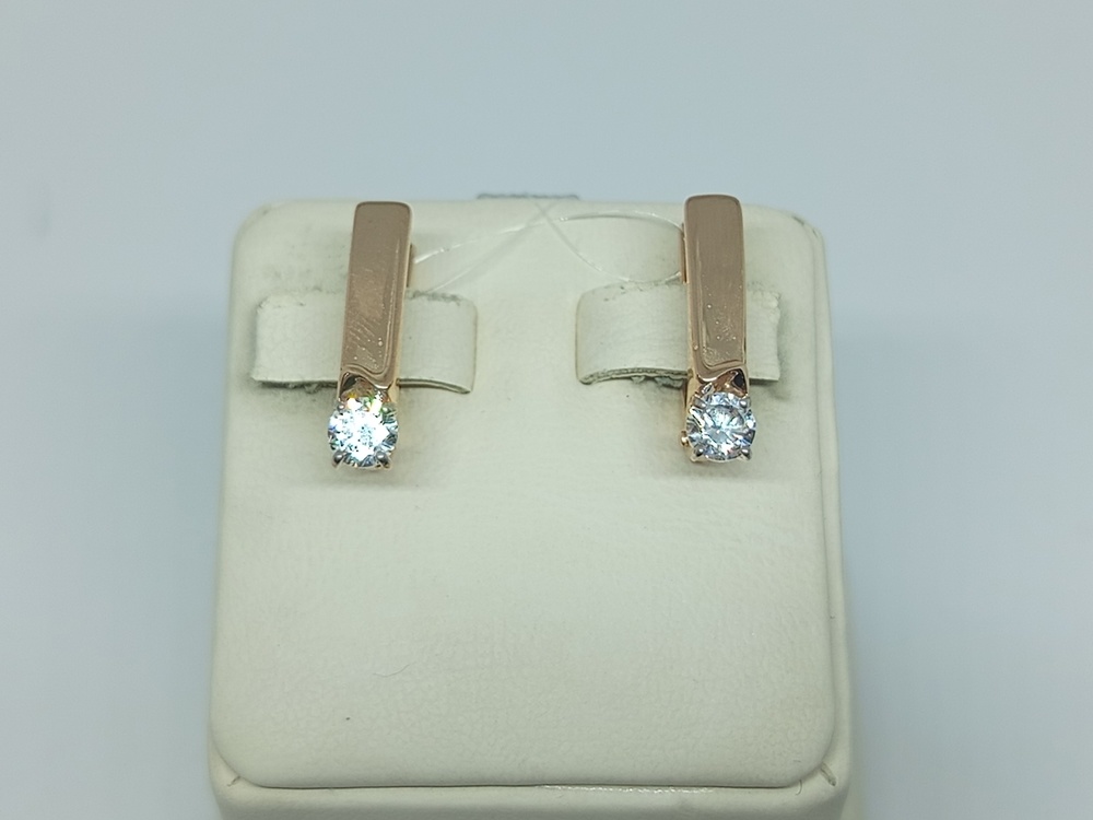 СЕРЬГИ С КАМНЕМ (Au 585)