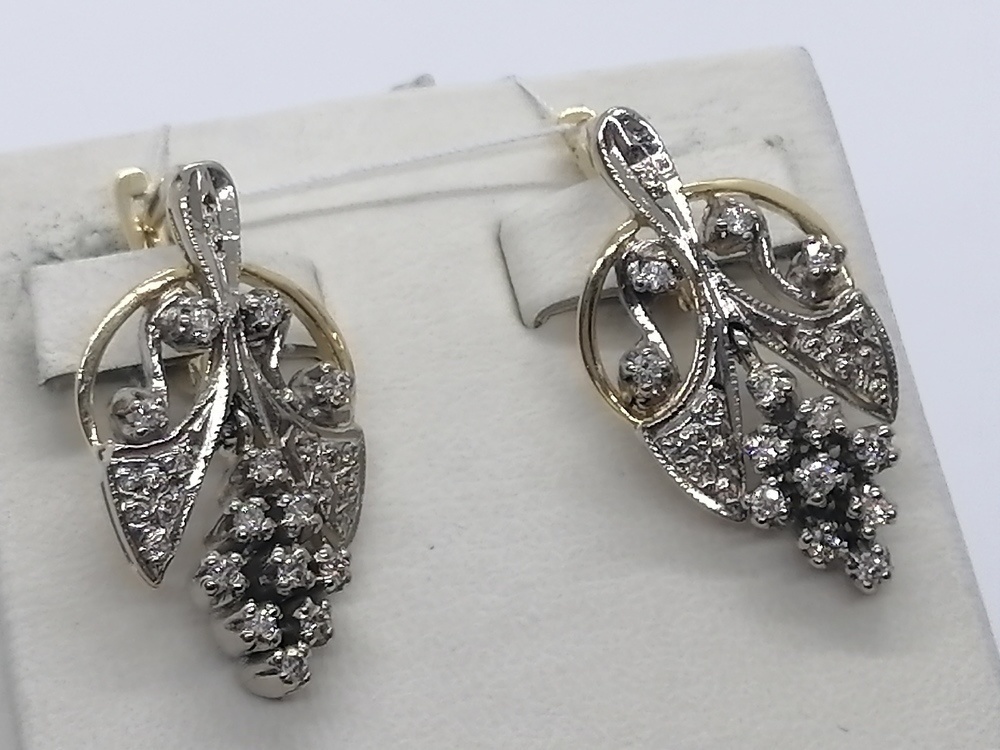 СЕРЬГИ БРИЛЛИАНТ Au 750