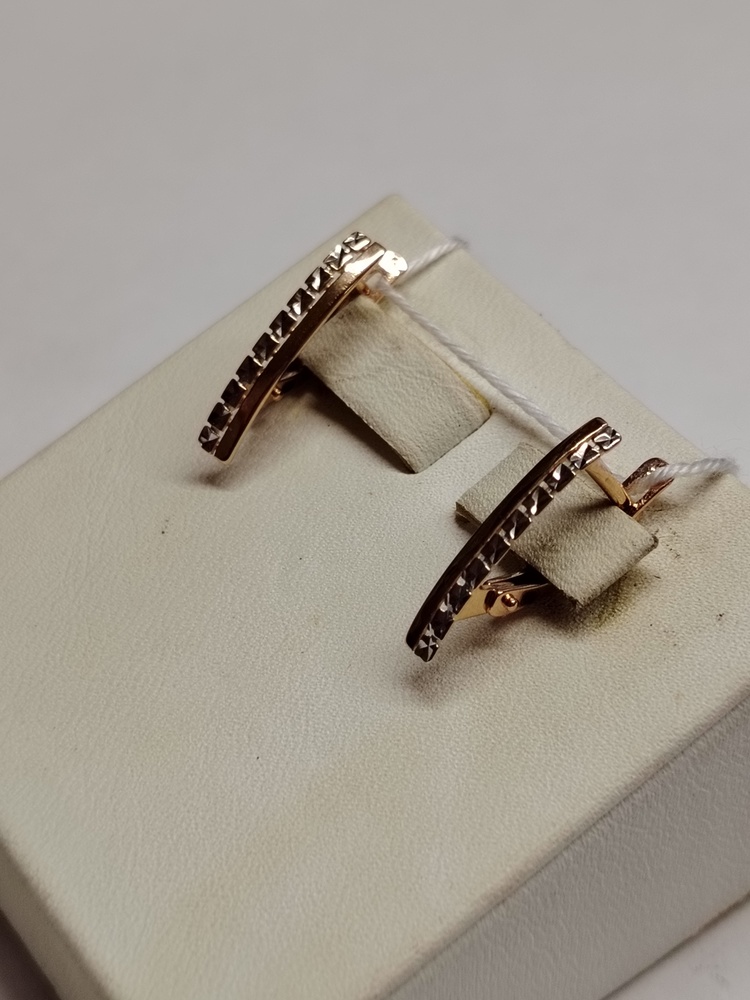 СБКМ585 СЕРЬГИ БЕЗ КАМНЯ (Au 585)