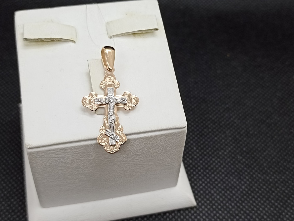 ПОДВЕСКА КРЕСТ без камня (Au 585)