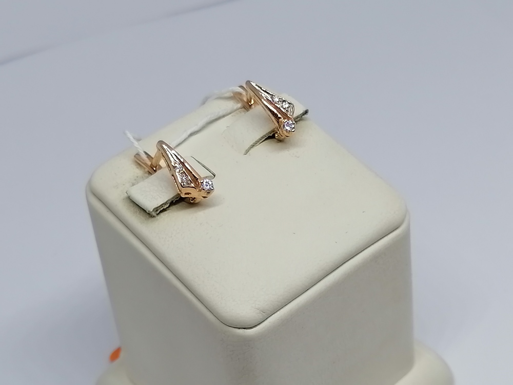 СКМИ585 СЕРЬГИ С КАМНЯМИ (Au 585)