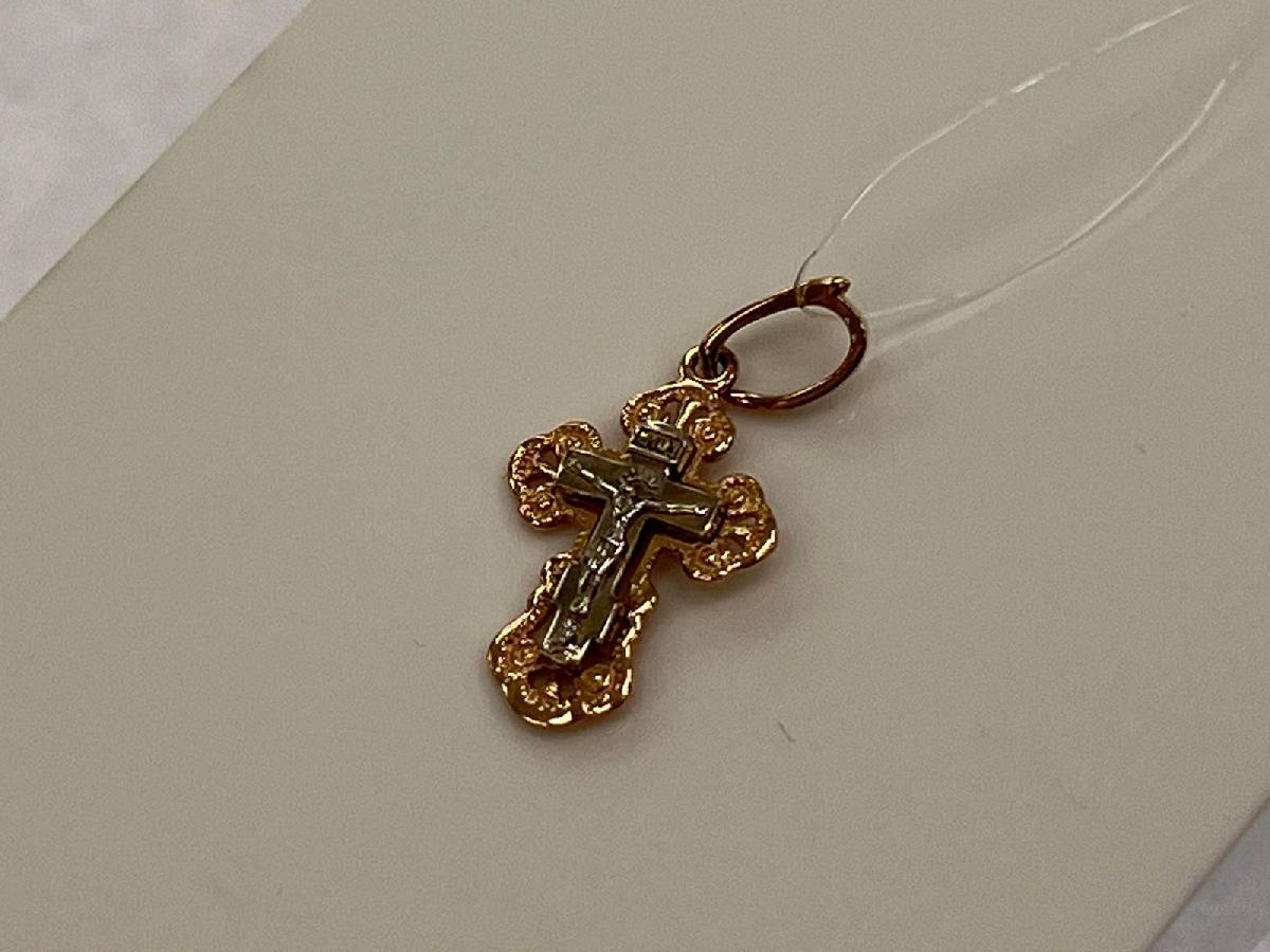 ПОДВЕСКА КРЕСТ без камня (Au 585)