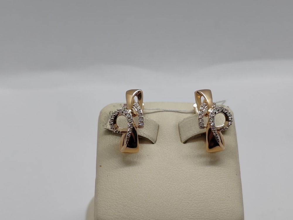 СКМИ585 СЕРЬГИ С КАМНЯМИ (Au 585)