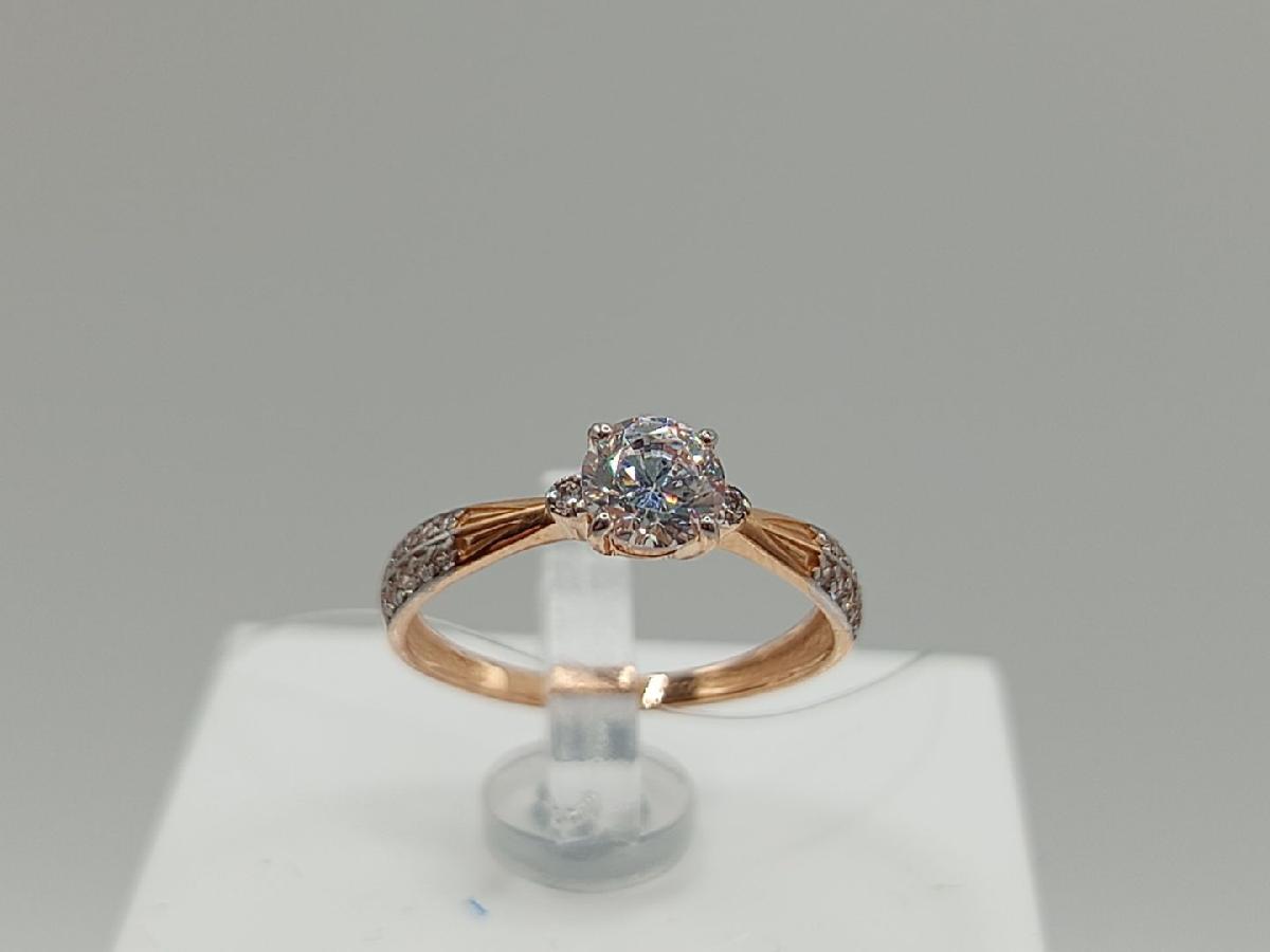 КОЛЬЦО С КАМНЯМИ (Au 585)