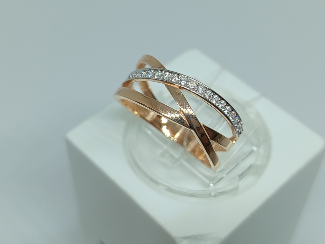 КОЛЬЦО С КАМНЯМИ (Au 585)