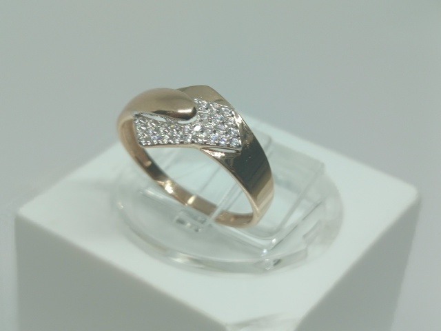 КОЛЬЦО С КАМНЯМИ (Au 585)