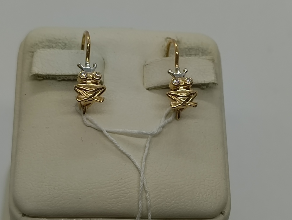 СКМИ585 СЕРЬГИ С КАМНЯМИ (Au 585)