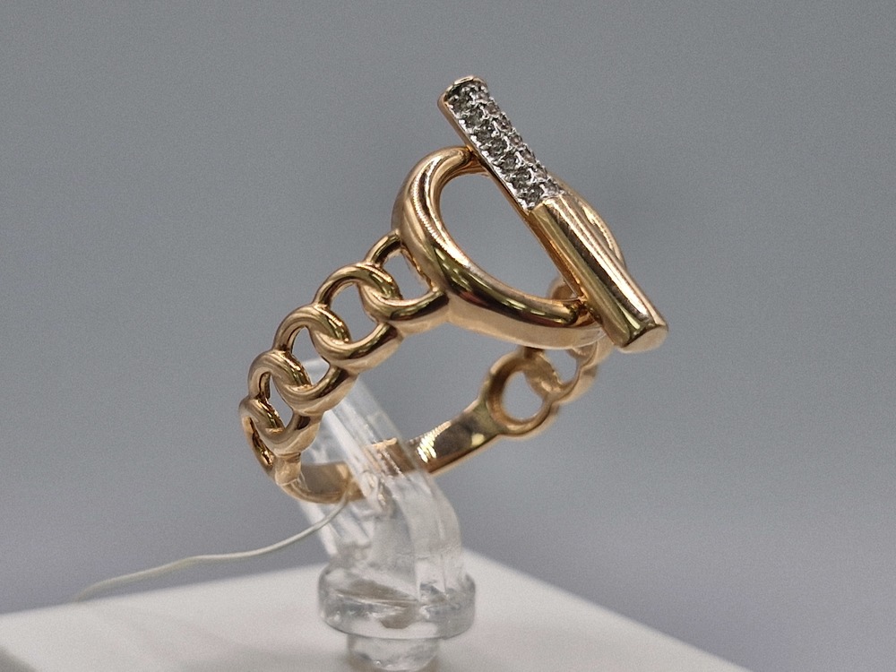 КОЛЬЦО С КАМНЯМИ (Au 585)