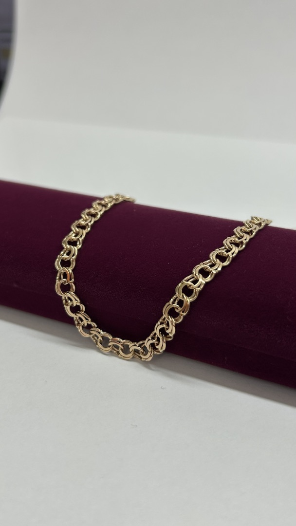 БЛБ585 БРАСЛЕТ ПОЛНОВЕСНЫЙ Бисмарк (Au 585)