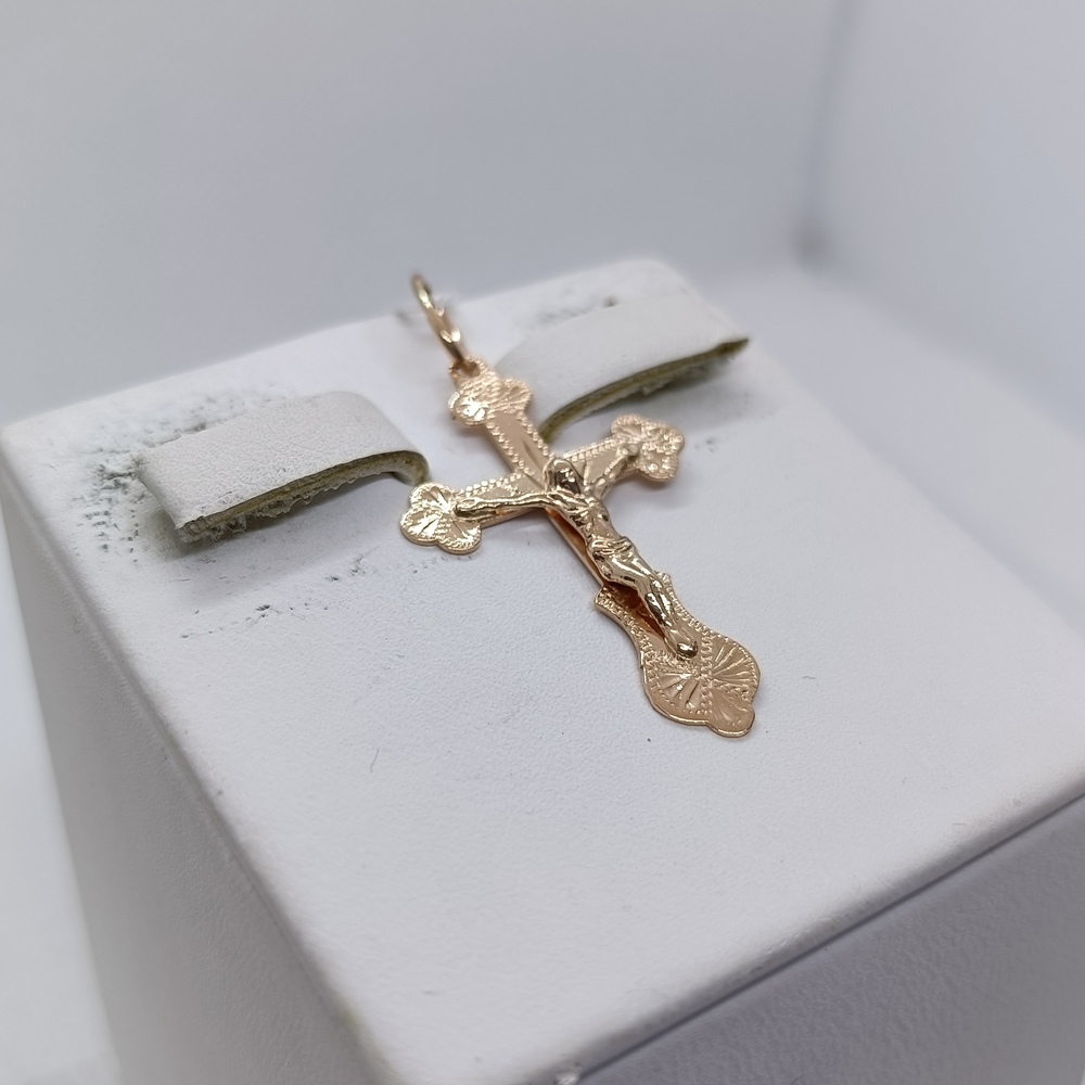 ПОДКБК585 ПОДВЕСКА КРЕСТ БЕЗ КАМНЯ (Au 585)