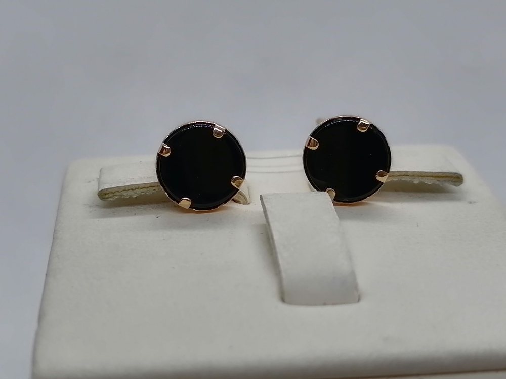 02383-8 СЕРЬГИ ПУСЕТЫ с камнем (Au 585)