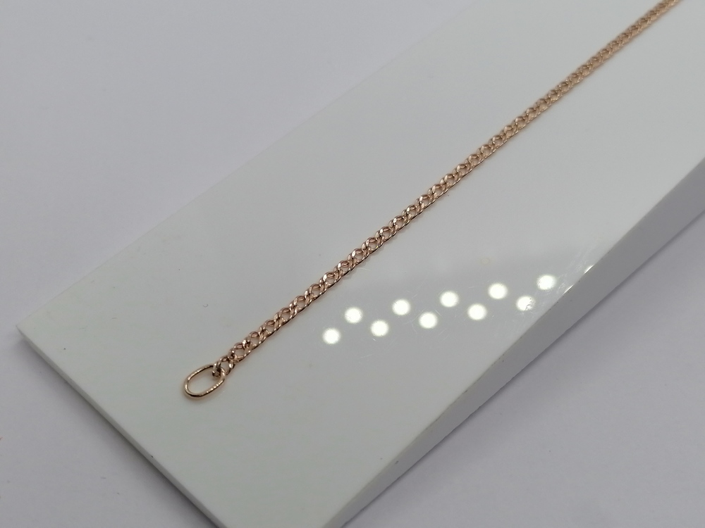 БРАСЛЕТ ПУСТОТЕЛЫЙ Ромб двойной Au 585